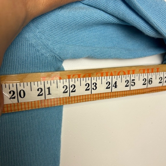 Hart Schaffner Marx Sweater Merino Wool Mens M Blue V-Neck Pullover Preppy - Picture 7 of 10